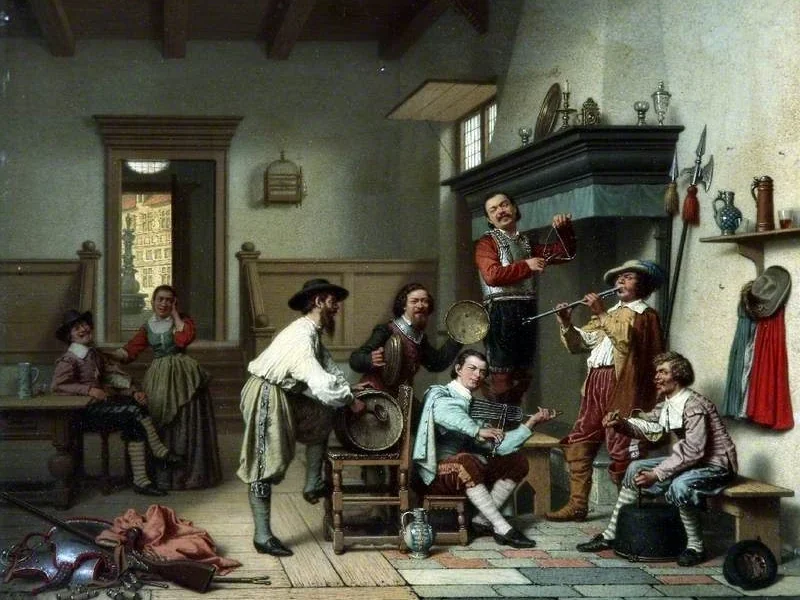 1828-Antoon François Heyligers - Un concerto nella locanda